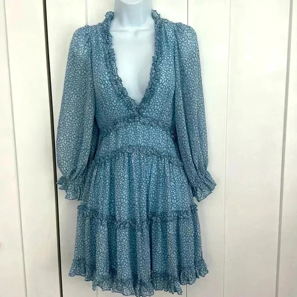 Saints + Secrets X Hello Molly Feel The Vibe Floral Ruffle Dress Size US Small - Picture 2 of 12